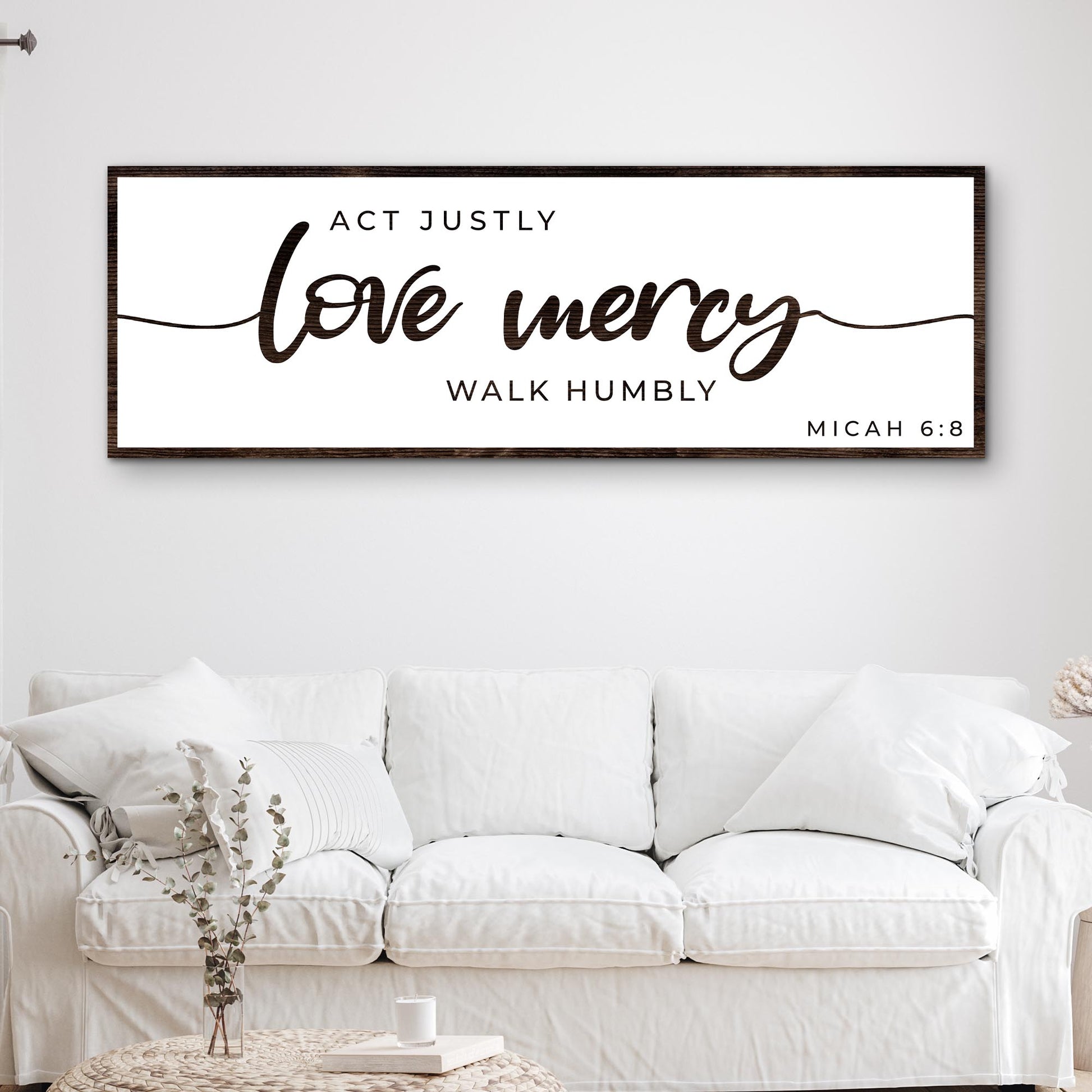 Act Justly Love Mercy Walk Humbly Faith Sign III - Image by Tailored Canvases