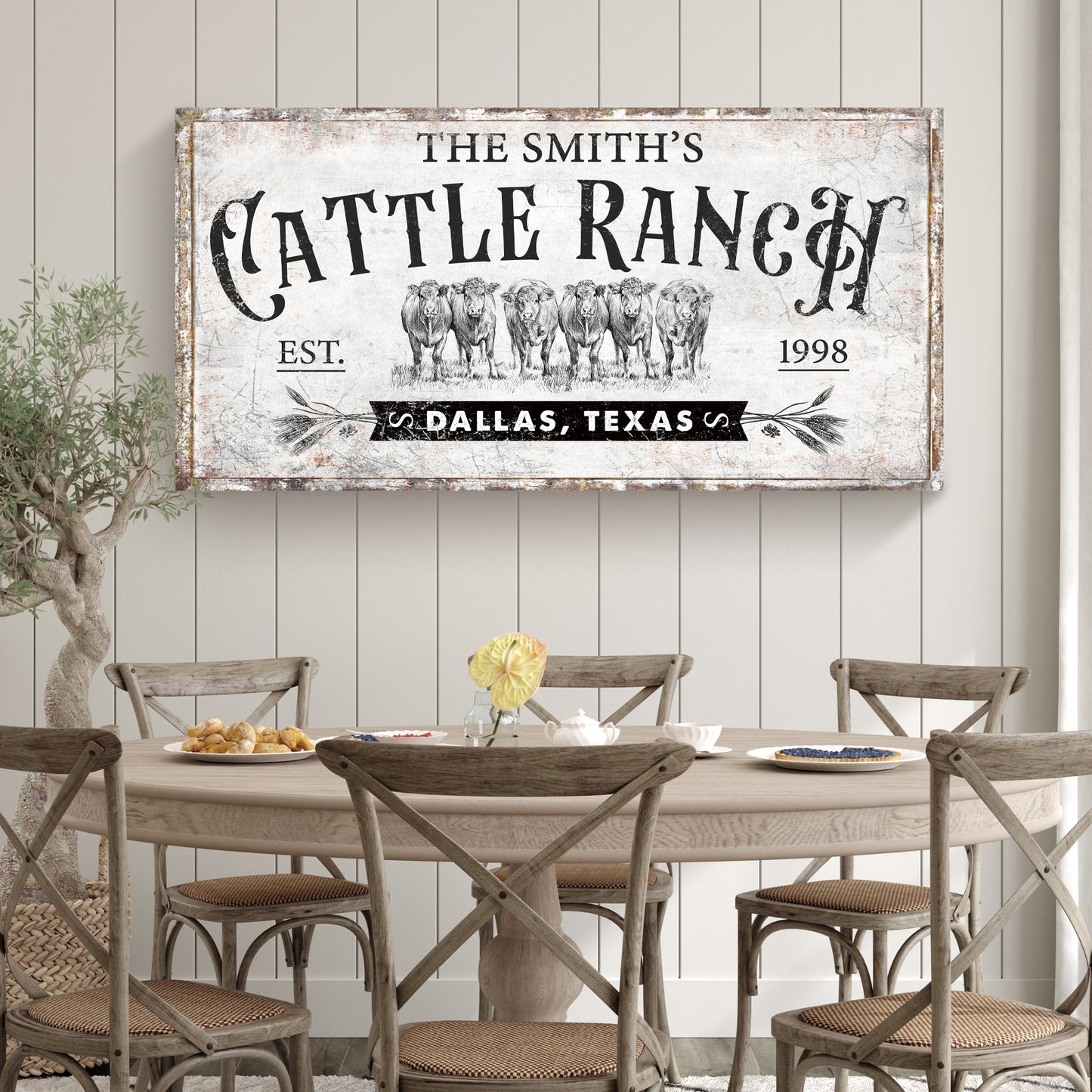 Branded Cattle Ranch Sign VI Style 2 - Image by Tailored Canvases