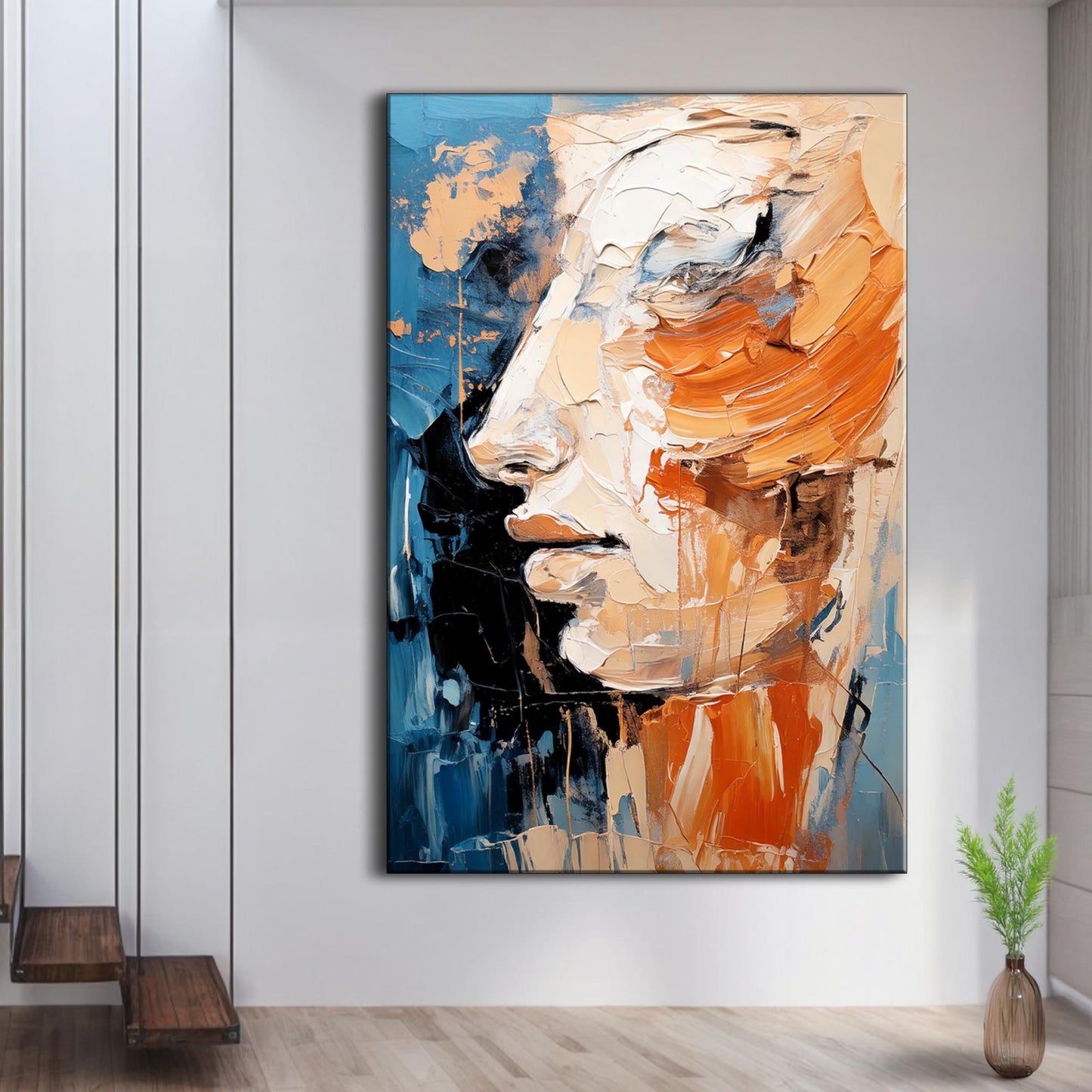 Modern Brush Stroke Abstract Wall Art