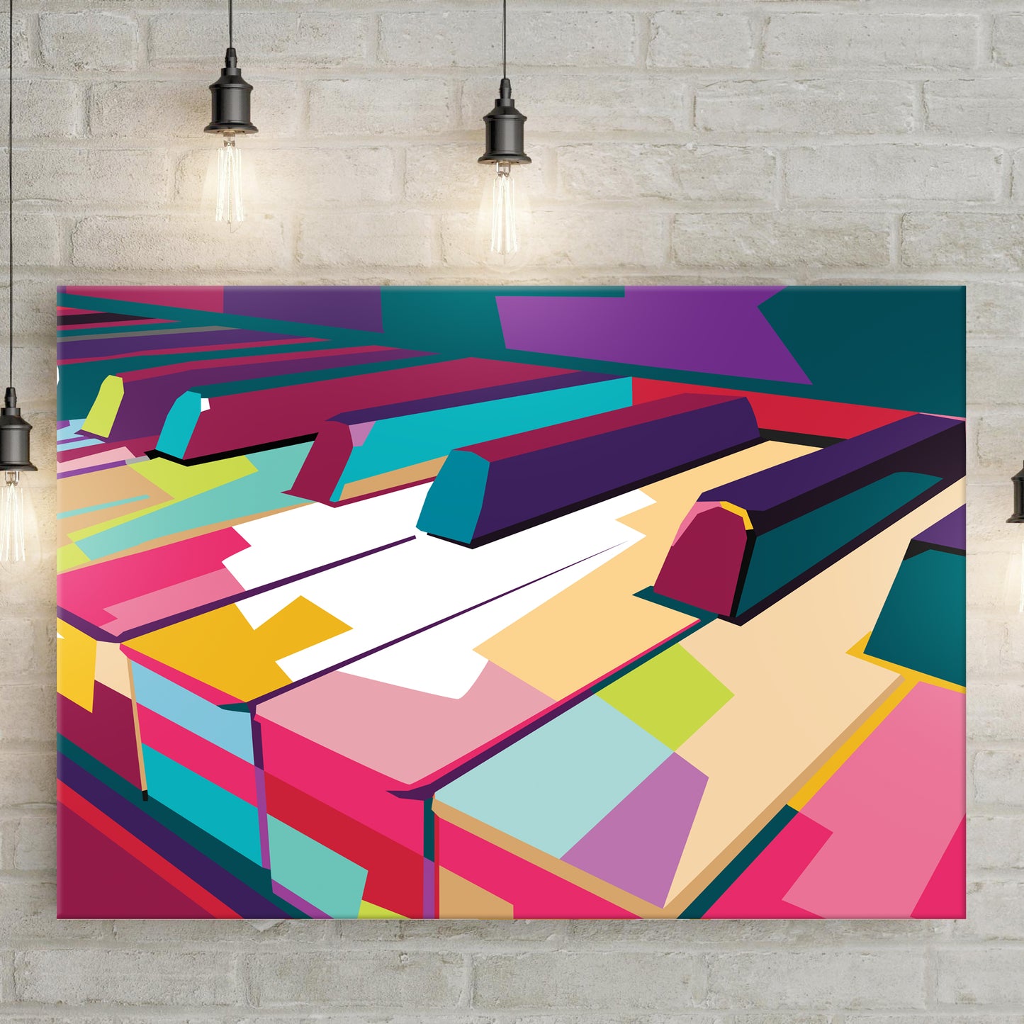 Keyboard Abstract Canvas Wall Art Style 2 - Image by Tailored Canvases