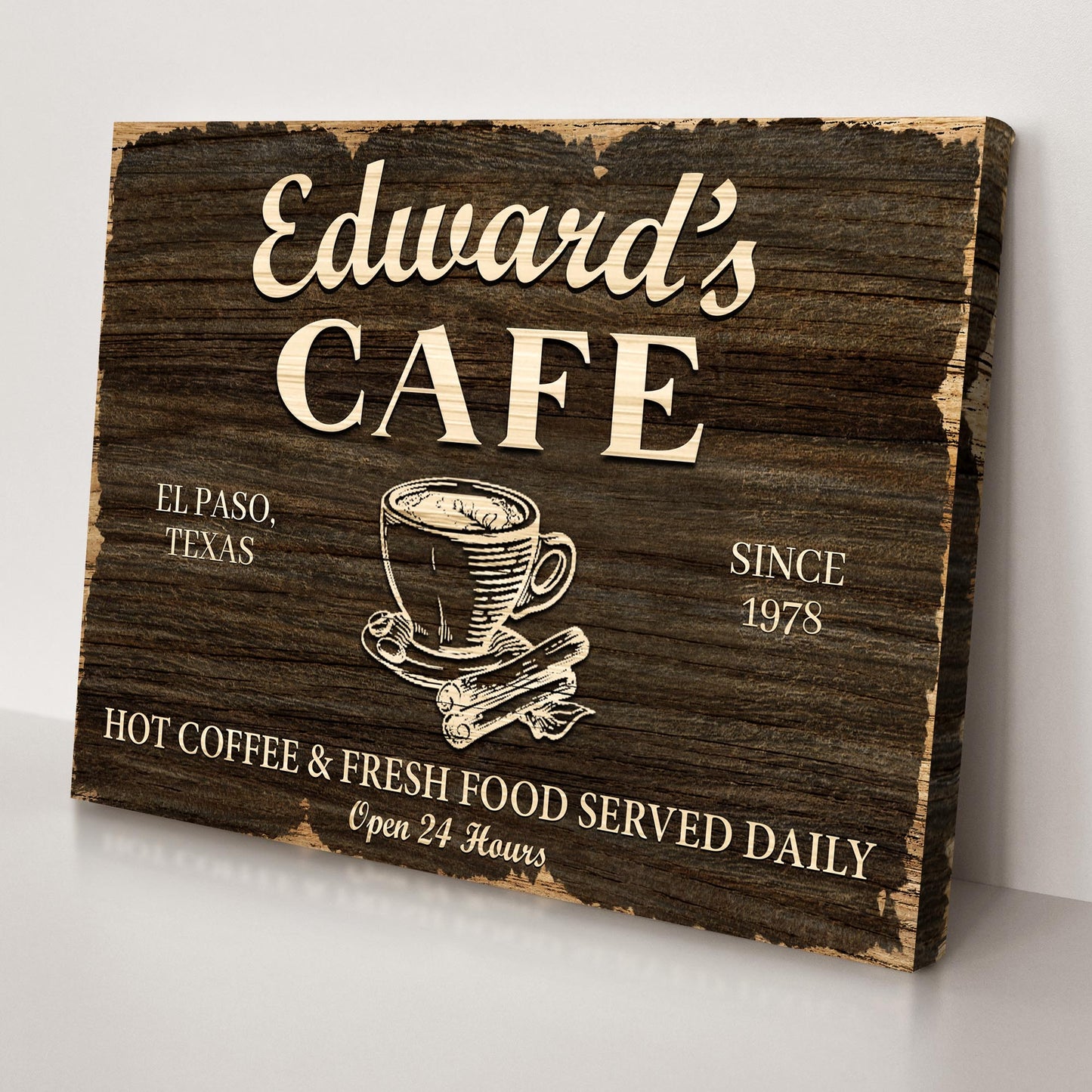 Cafe Sign III - Image by Tailored Canvases