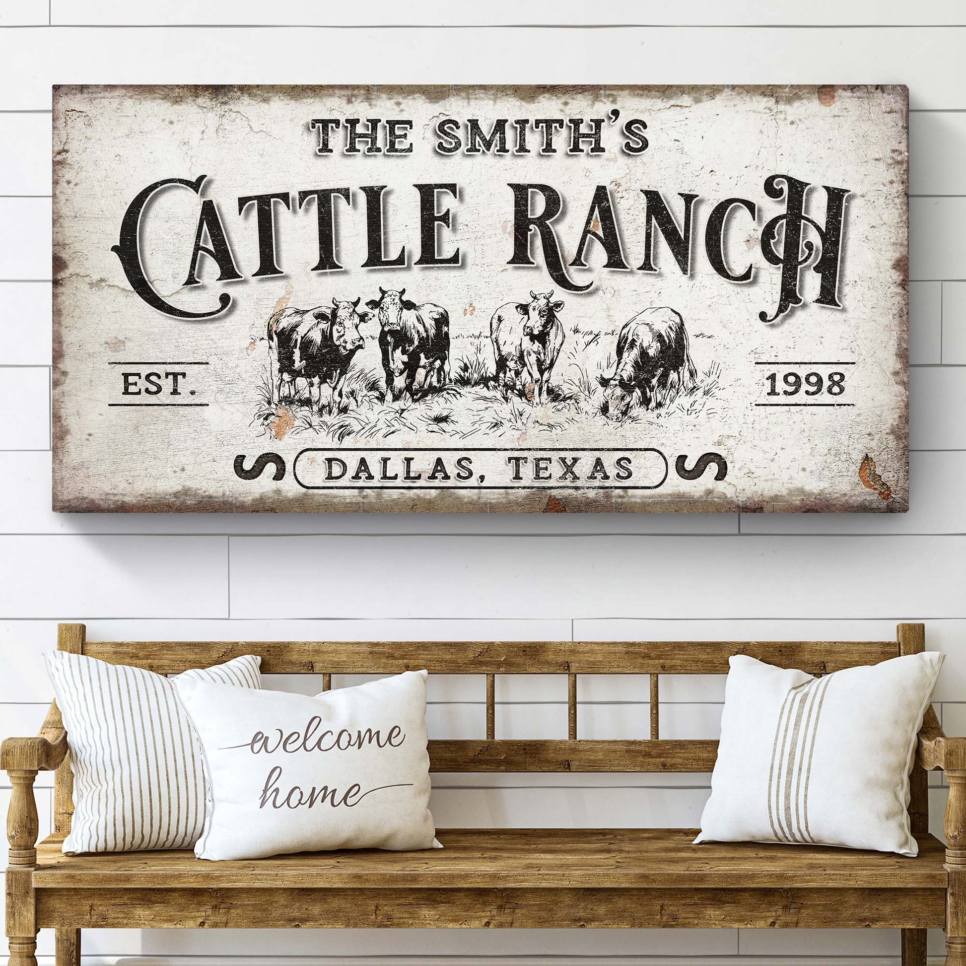 Branded Cattle Ranch Sign  - Image by Tailored Canvases