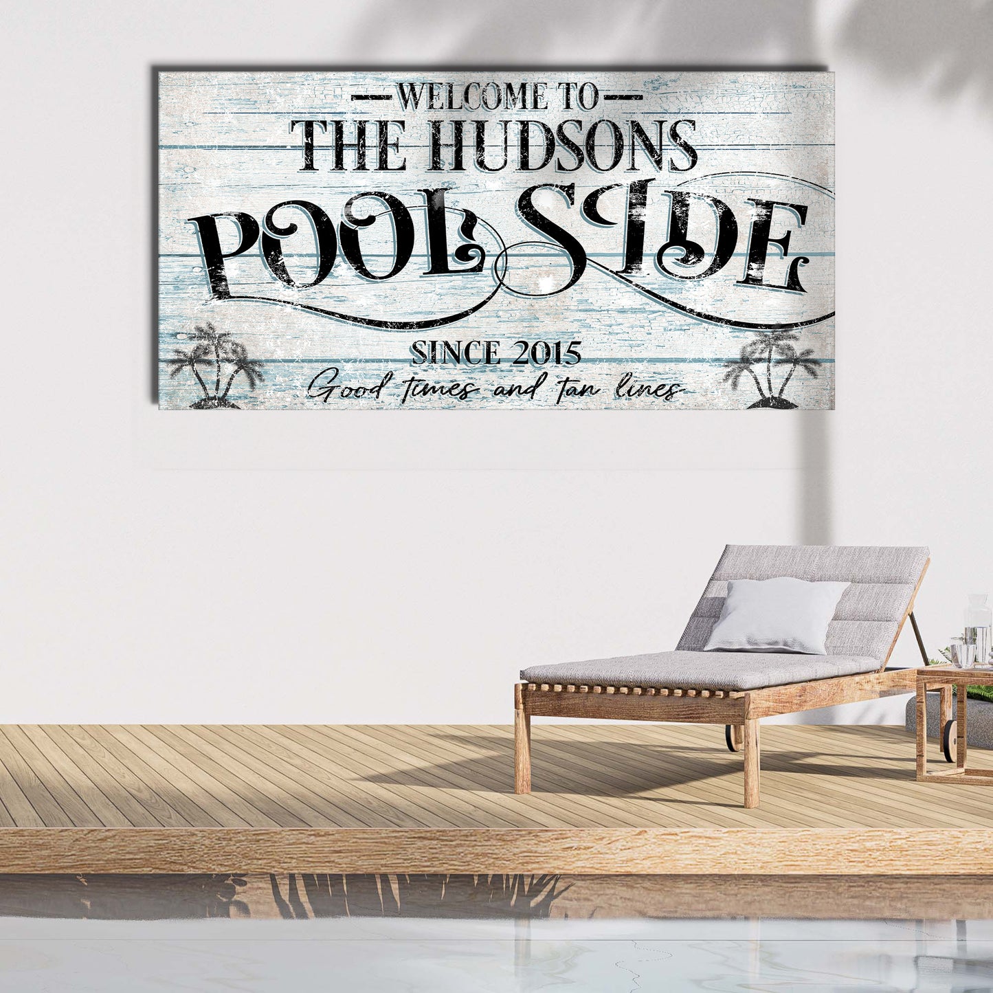 Personalized Poolside Sign II - Image by Tailored Canvases