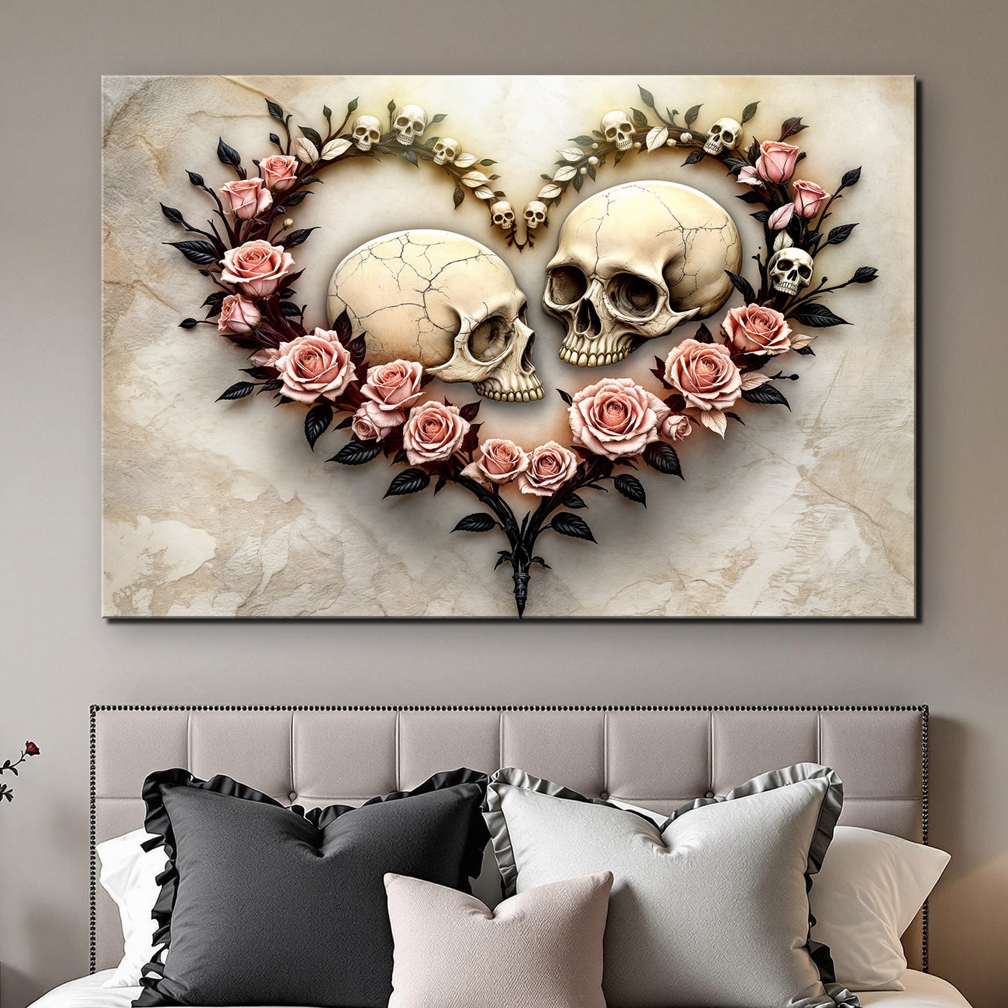 Skull and Flowers Wall Art VI