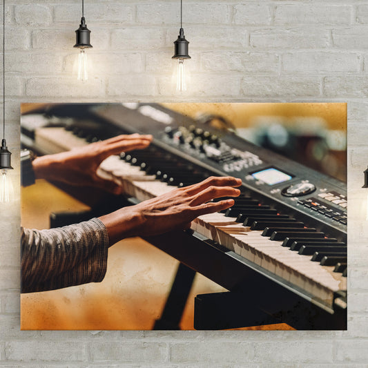Keyboard Rustic Canvas Wall Art Style 2 - Image by Tailored Canvases
