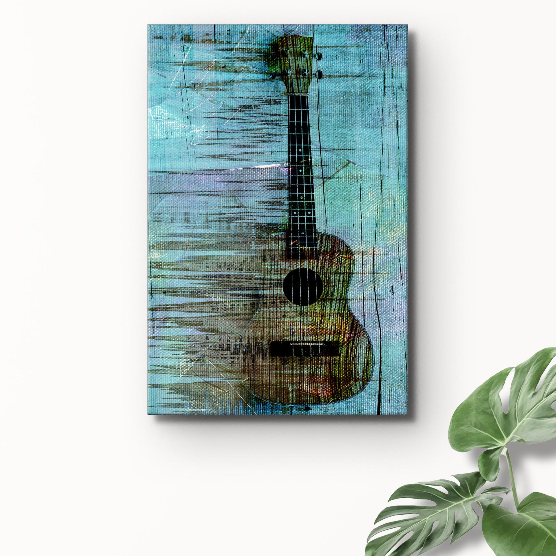 Ukulele Abstract Canvas Wall Art Style 2 - Image by Tailored Canvases