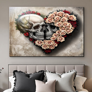 Skull and Flowers Wall Art IX