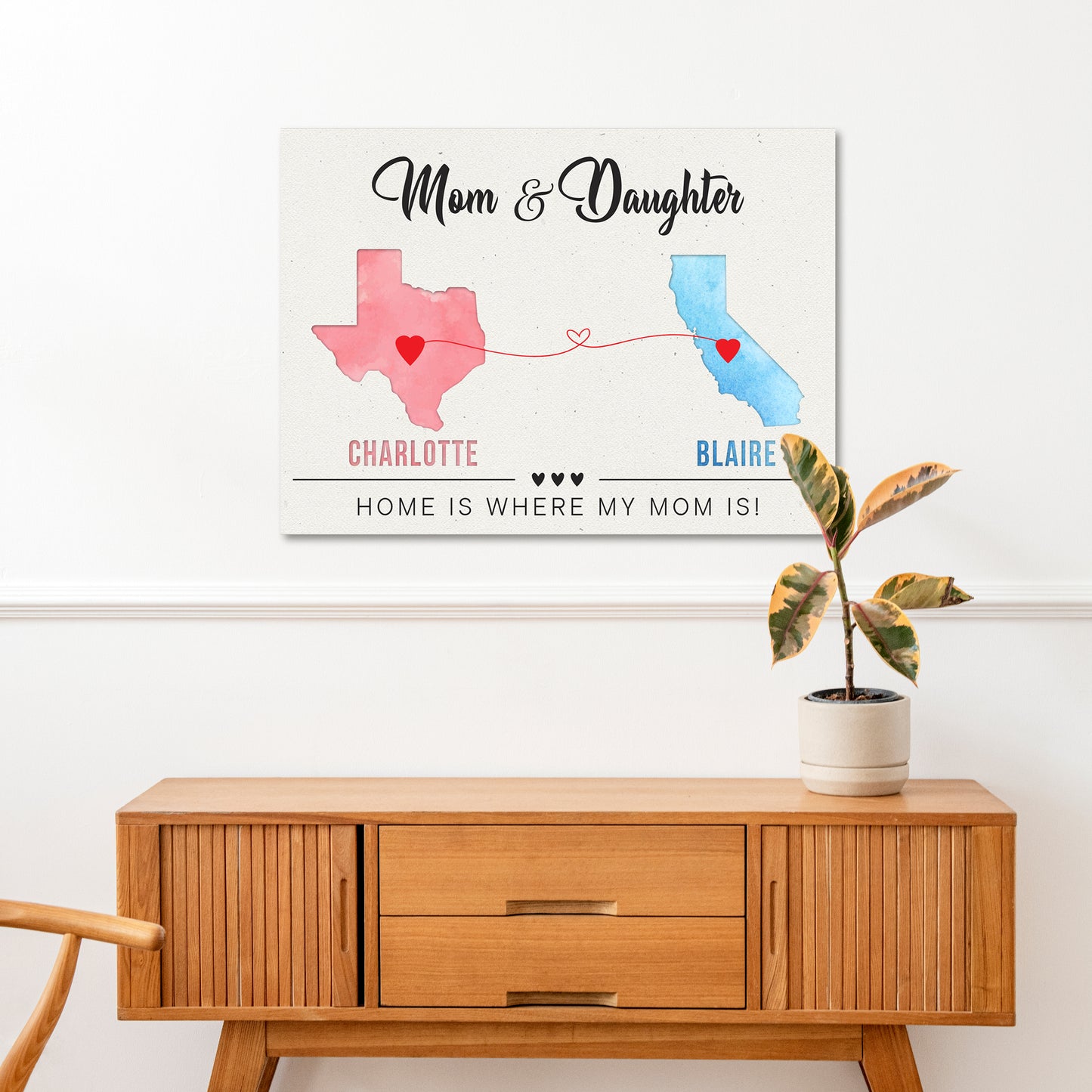 Mother's Day Sign Home Is Where My Heart Is