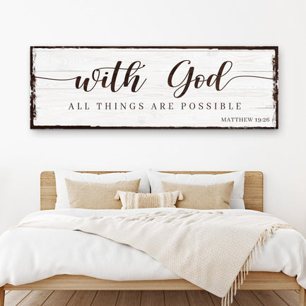 With God All Things Are Possible Faith Sign II - Image by Tailored Canvases
