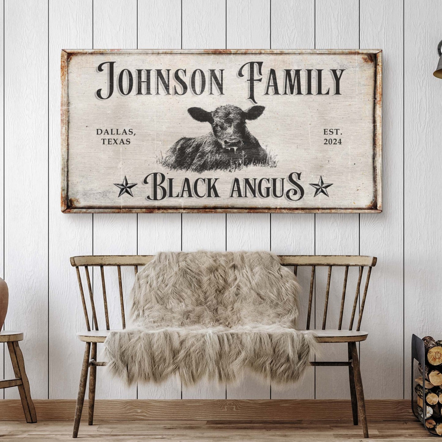 Black Angus Cattle Sign