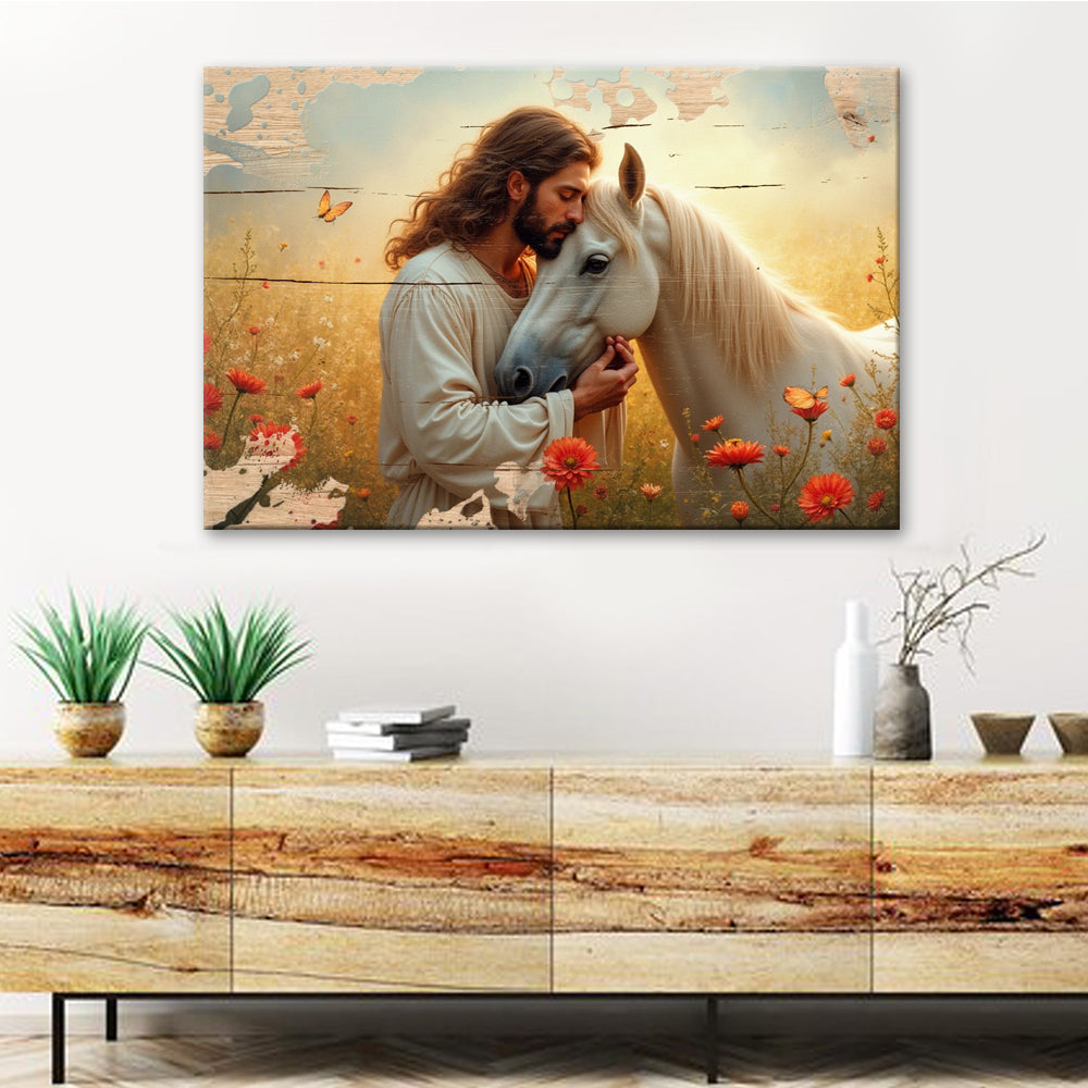 Jesus and Horse Faith Wall Art II