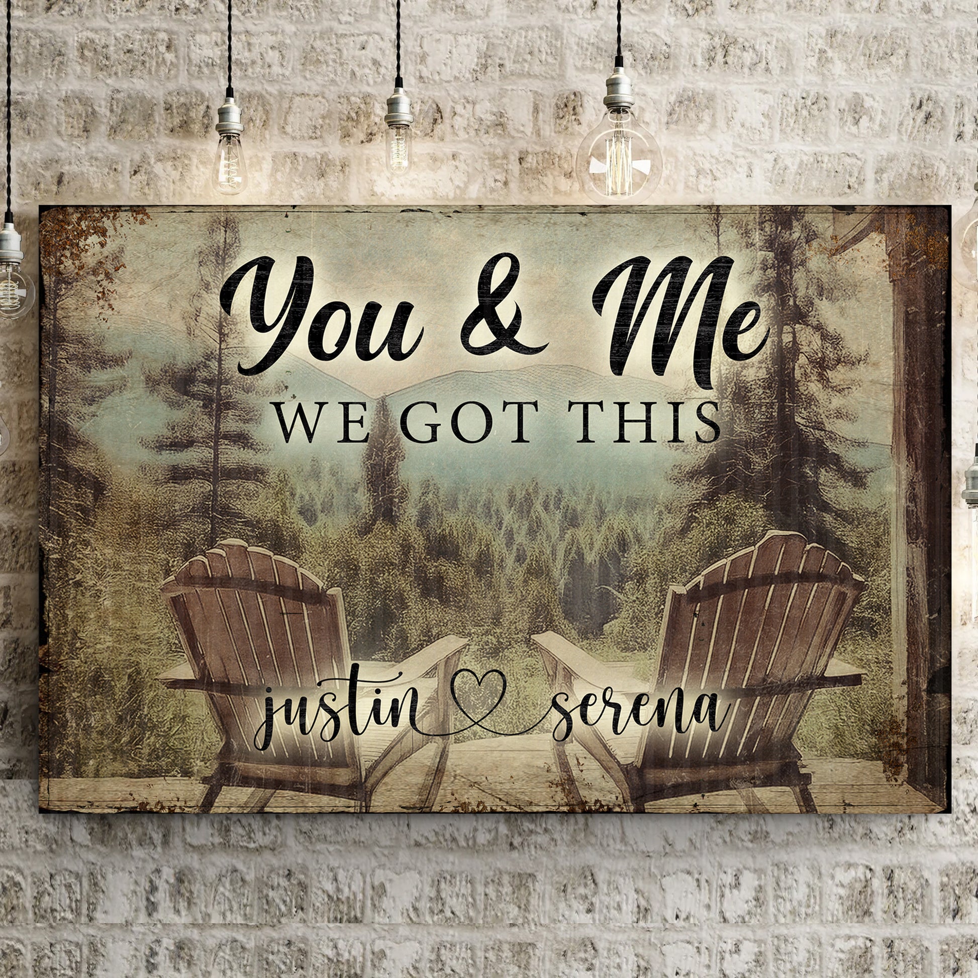 Cabin Forest Themed We Got This Couple Sign - Image by Tailored Canvases