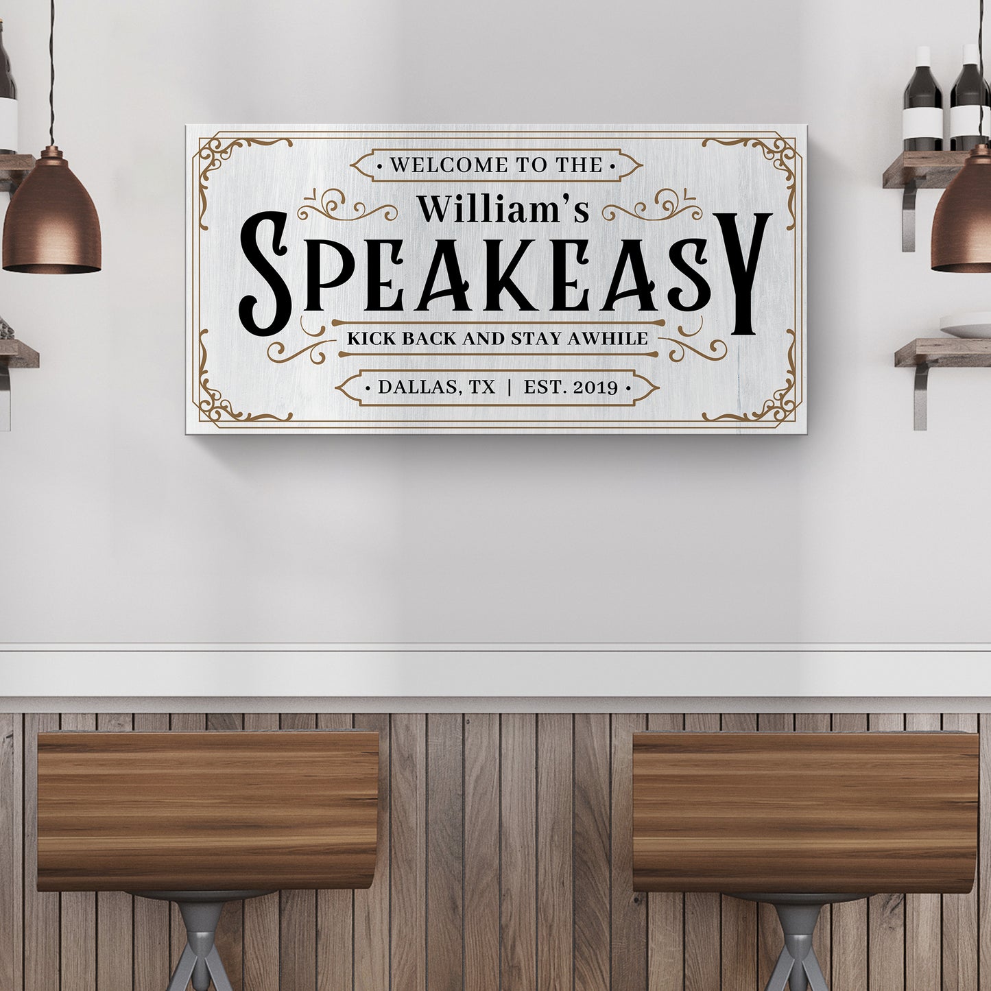 Speakeasy Sign III Style 2 - Imaged by Tailored Canvases