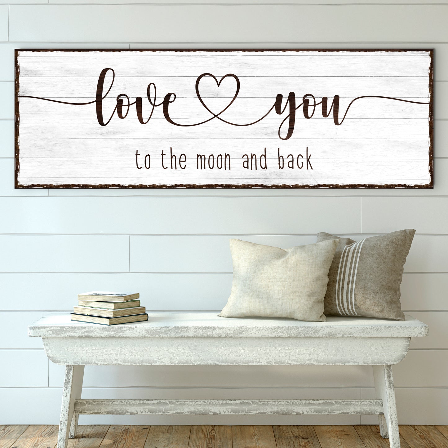 Love You To The Moon And Back Sign III - Image by Tailored Canvases