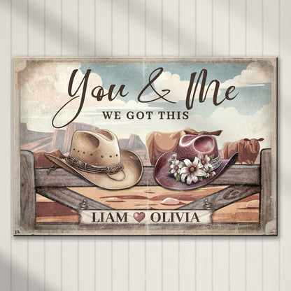 Cowboy Themed We Got This Couple Sign - Image by Tailored Canvases