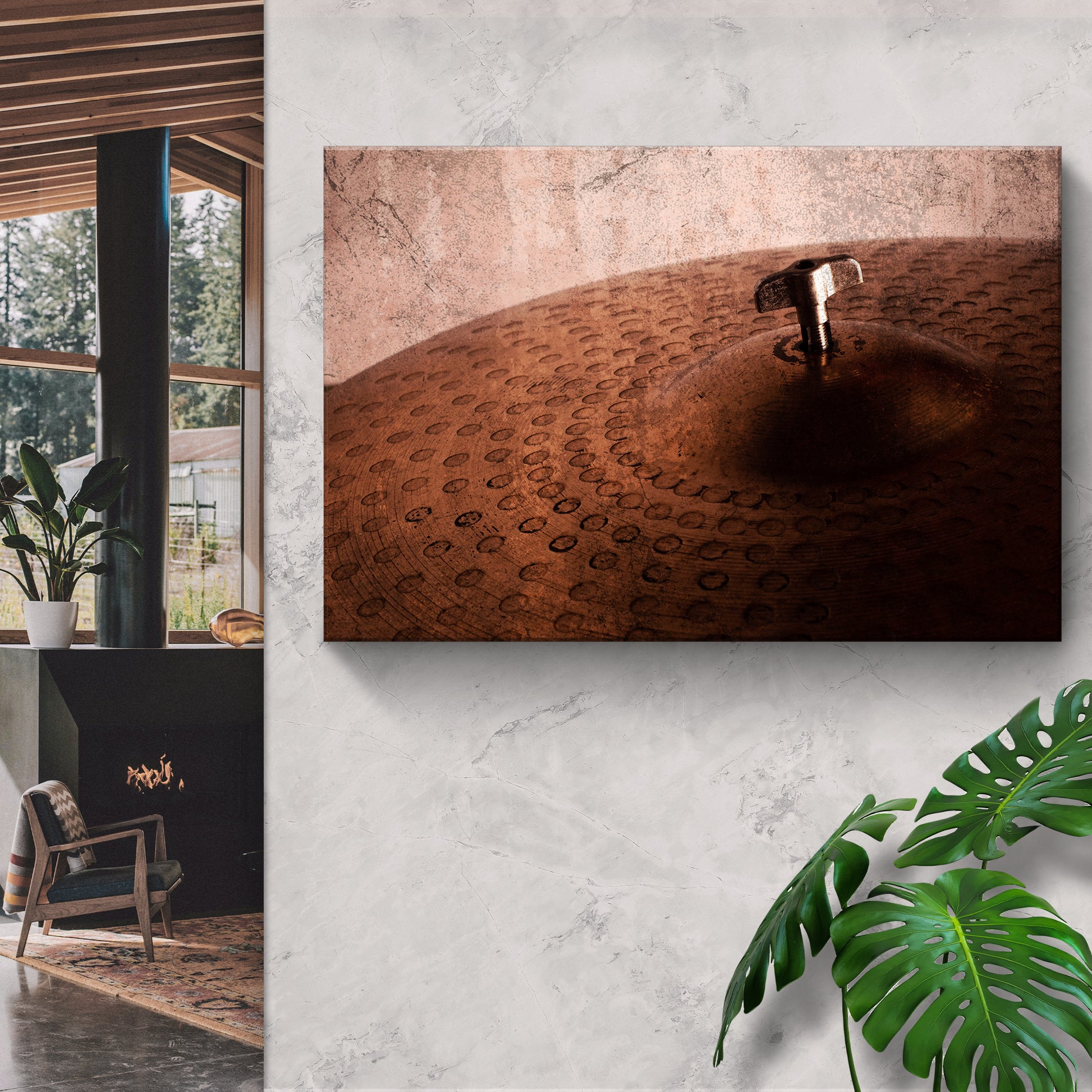 Cymbal Rustic Canvas Wall Art Style 2 - Image by Tailored Canvases