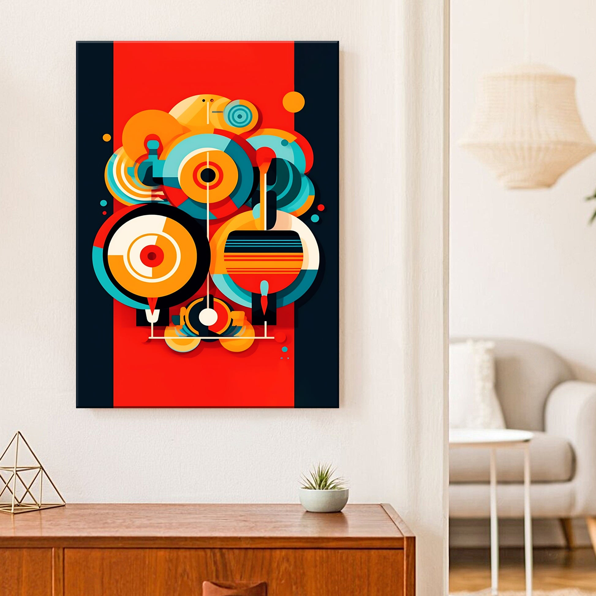 Cymbal Abstract Canvas Wall Art Style 1 - Image by Tailored Canvases