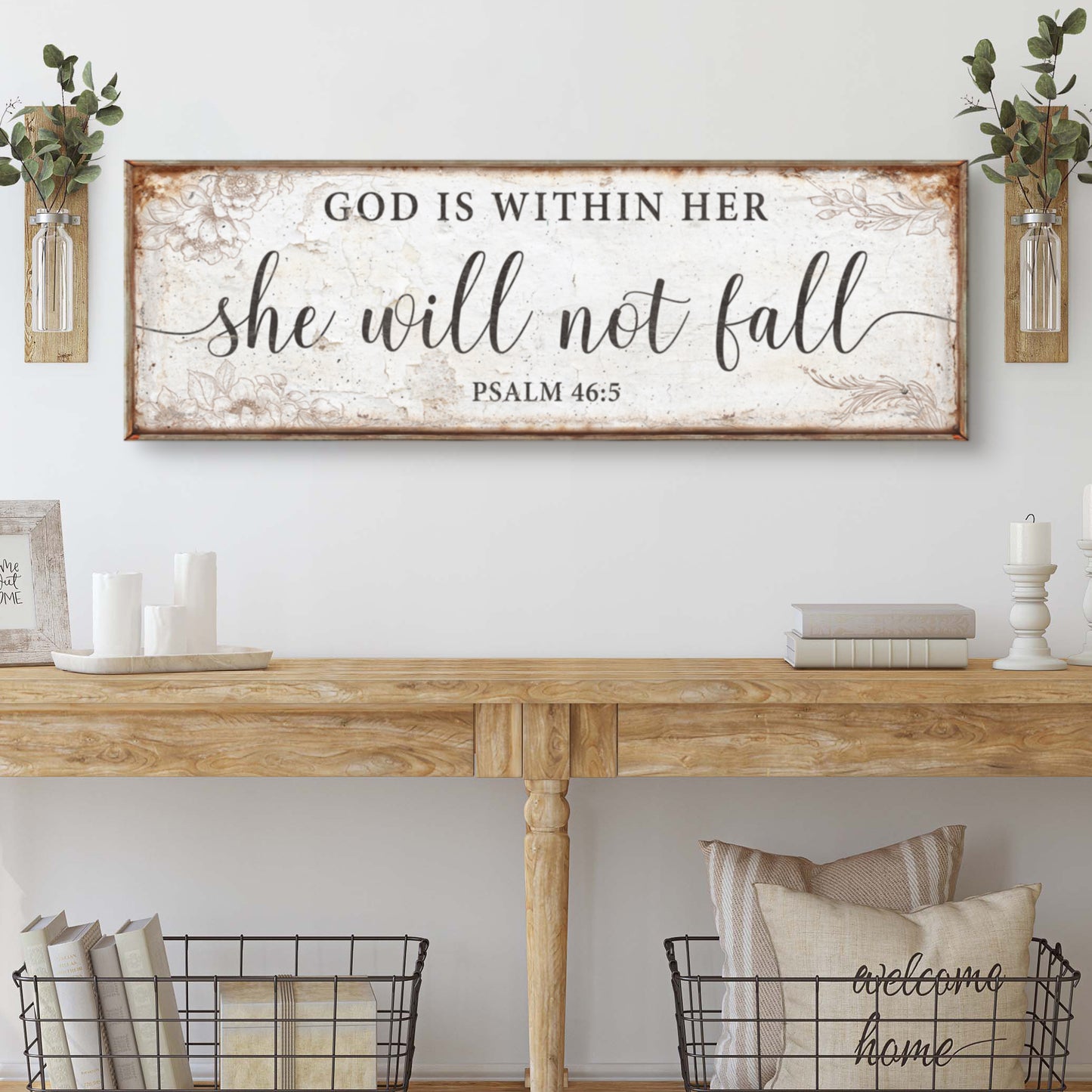 God Is Within Her She Will Not Fall Psalm 46:5 Faith Sign