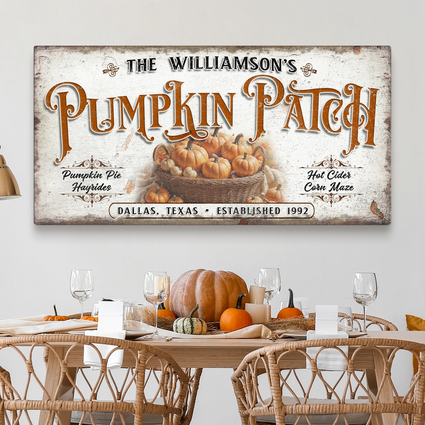 Personalized Pumpkin Patch Sign II