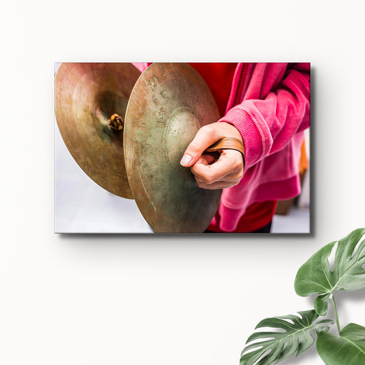 Cymbal Playing Canvas Wall Art Style 2 - Image by Tailored Canvases