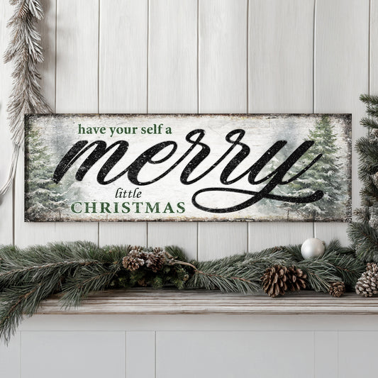 Have Yourself a Merry Little Christmas Sign VII | Image by Tailored Canvases