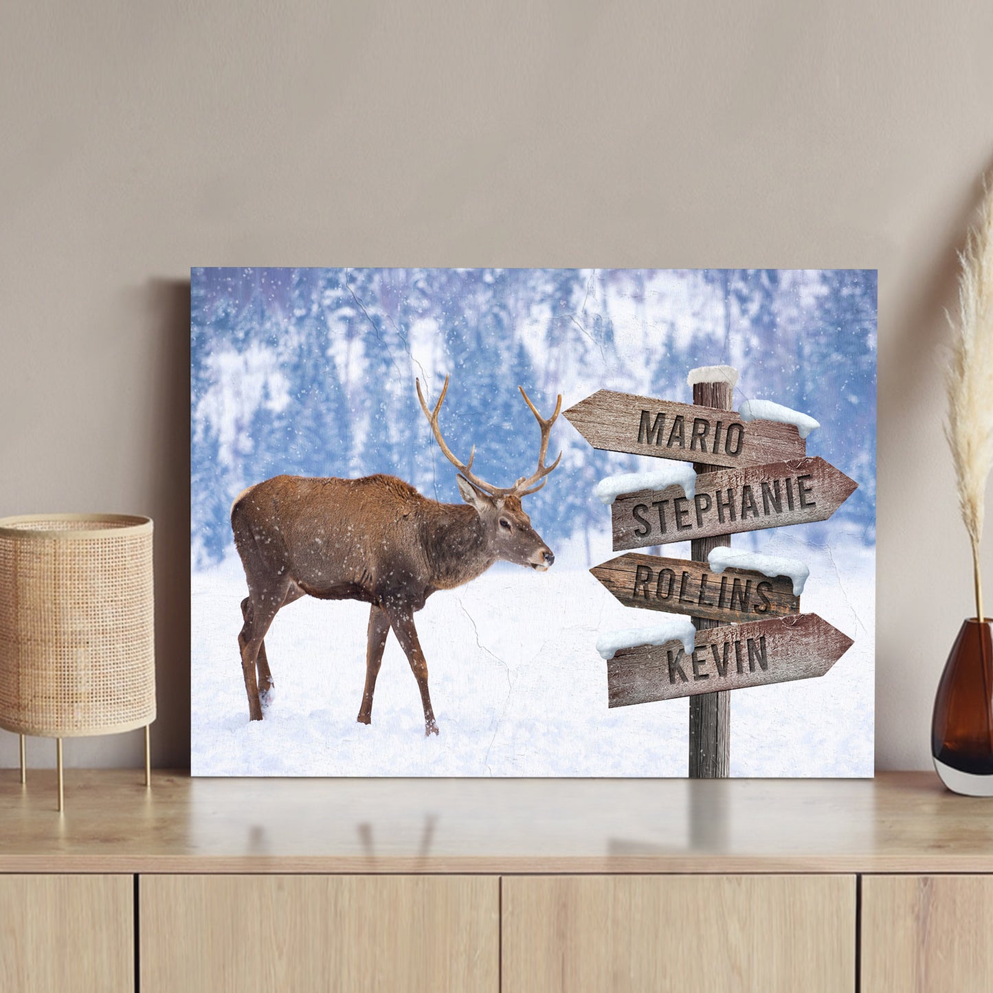 Deer Family Names Sign