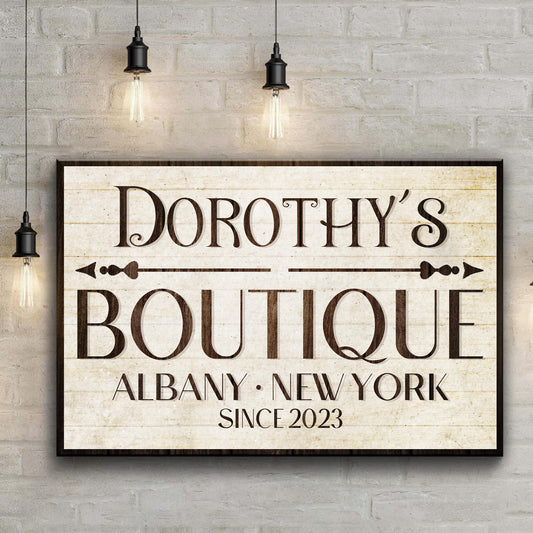Boutique Sign IV Style 2 - Image by Tailored Canvases