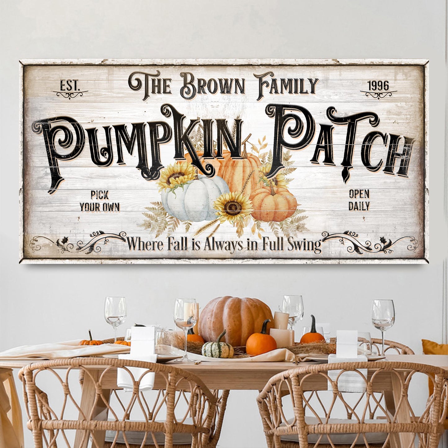 Personalized Pumpkin Patch Sign V