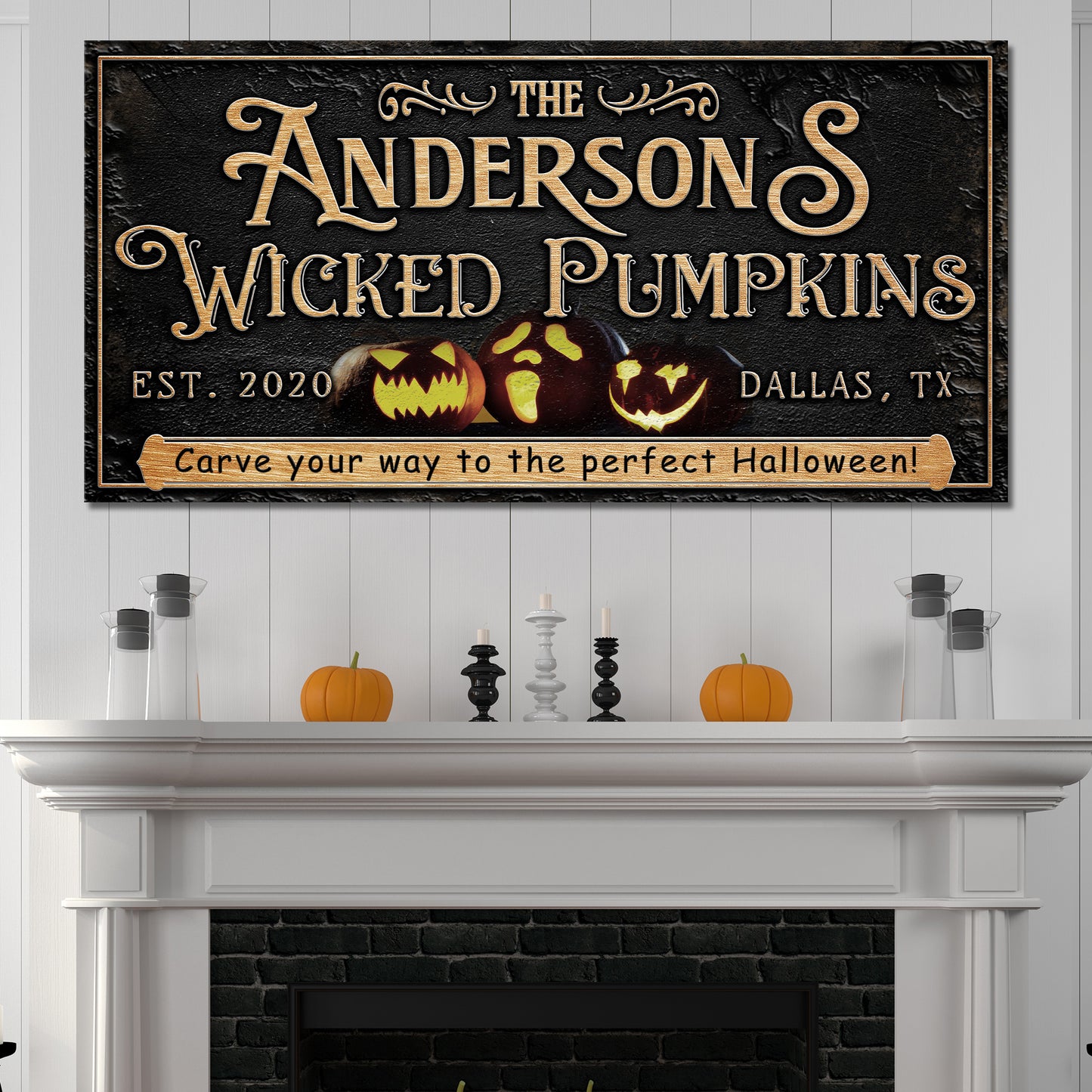 Personalized Wicked Pumpkins Halloween Sign