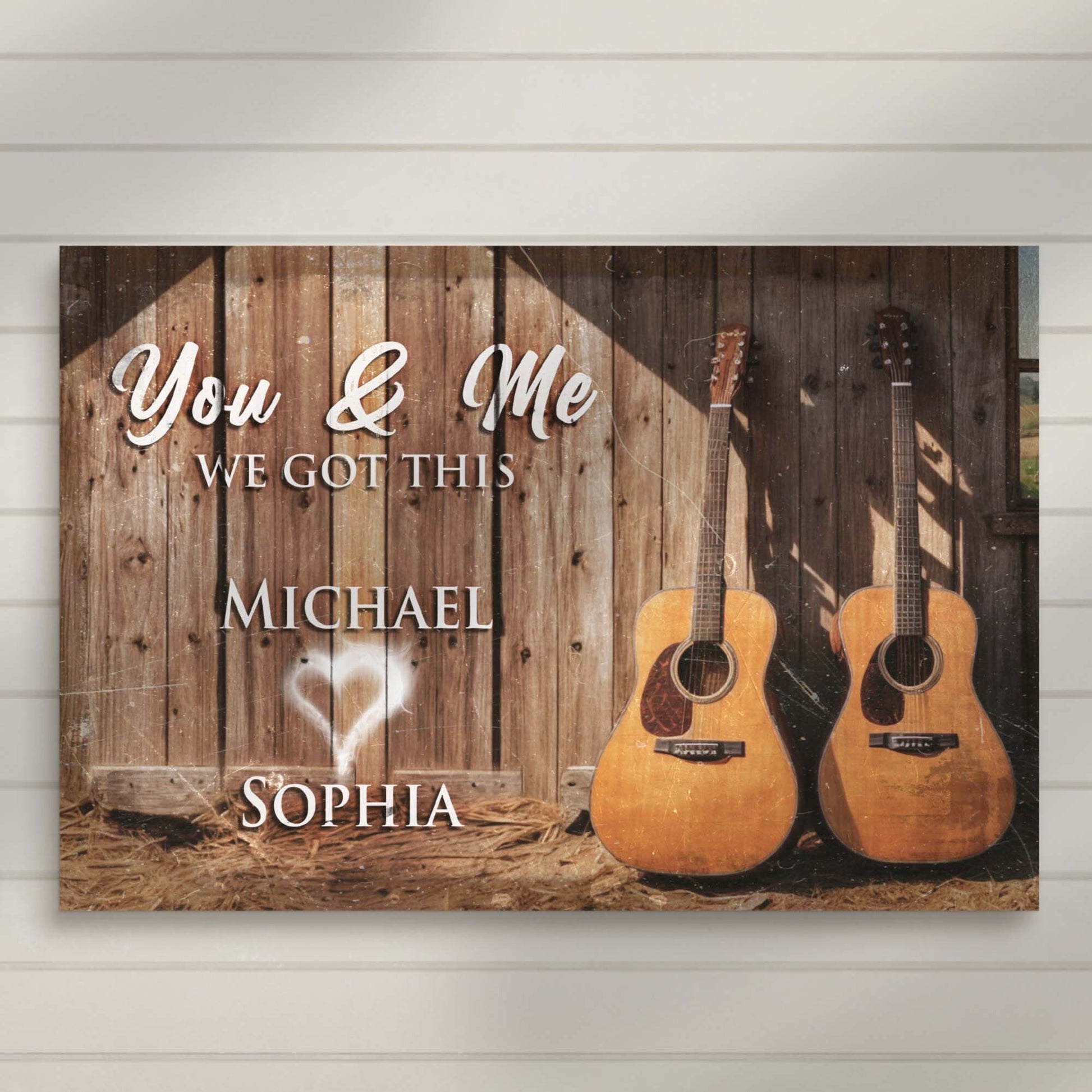 Country Music Themed We Got This Couple Sign - Image by Tailored Canvases