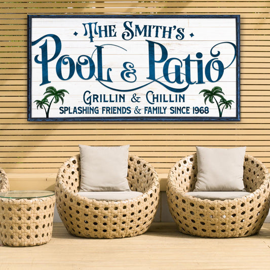 Personalized Pool Bar Sign II