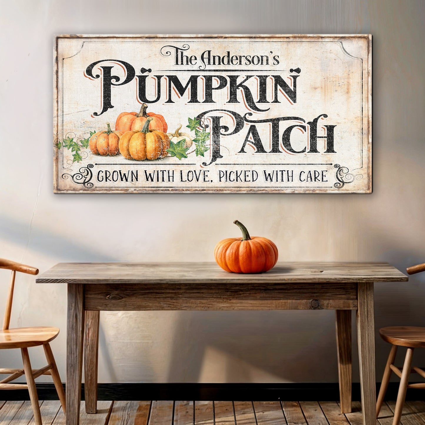 Personalized Pumpkin Patch Sign III