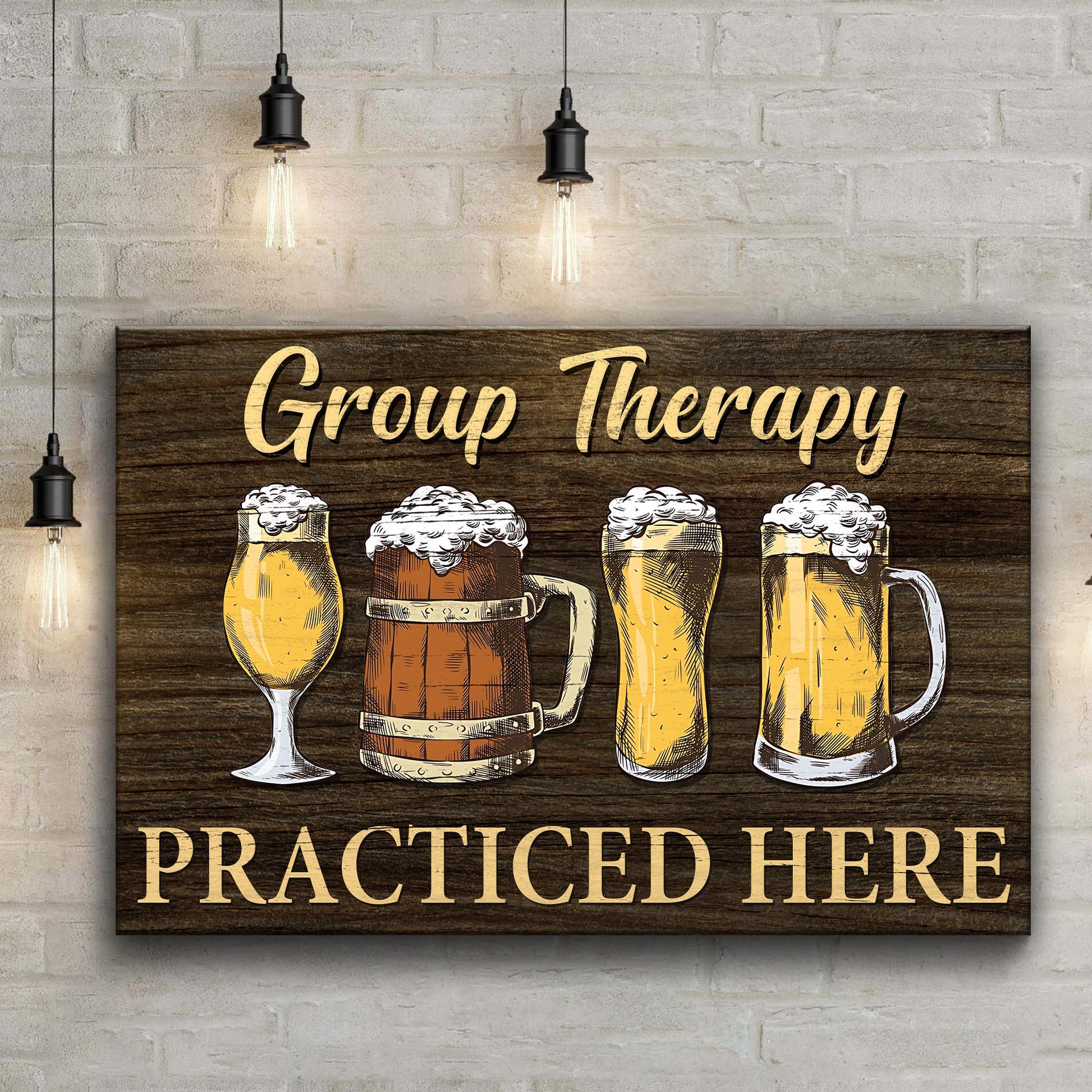 Group Therapy Beer Signs  Style 2 - Image by Tailored Canvases