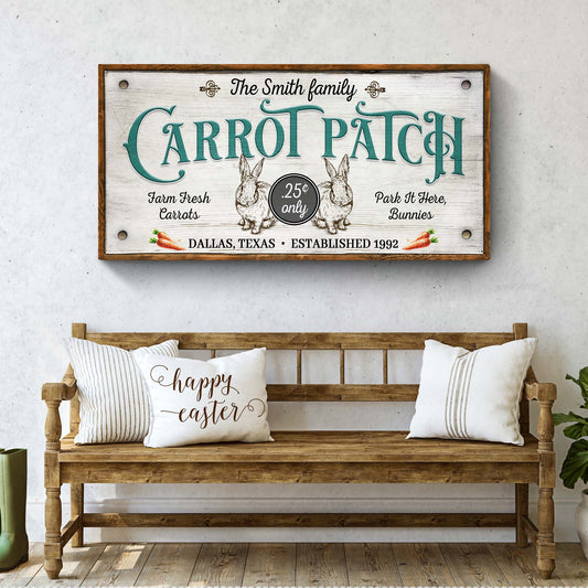 Farm Fresh Carrot Patch Sign II - Image by Tailored Canvases