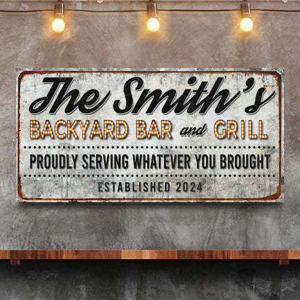 Backyard Bar & Grill Sign XX - Image by Tailored Canvases