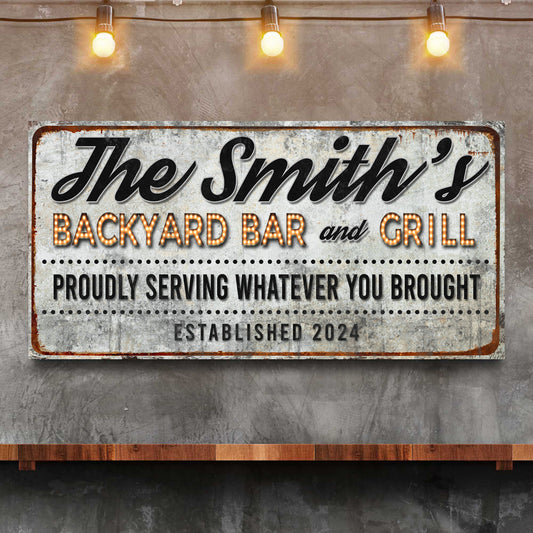 Backyard Bar & Grill Sign XX - Image by Tailored Canvases