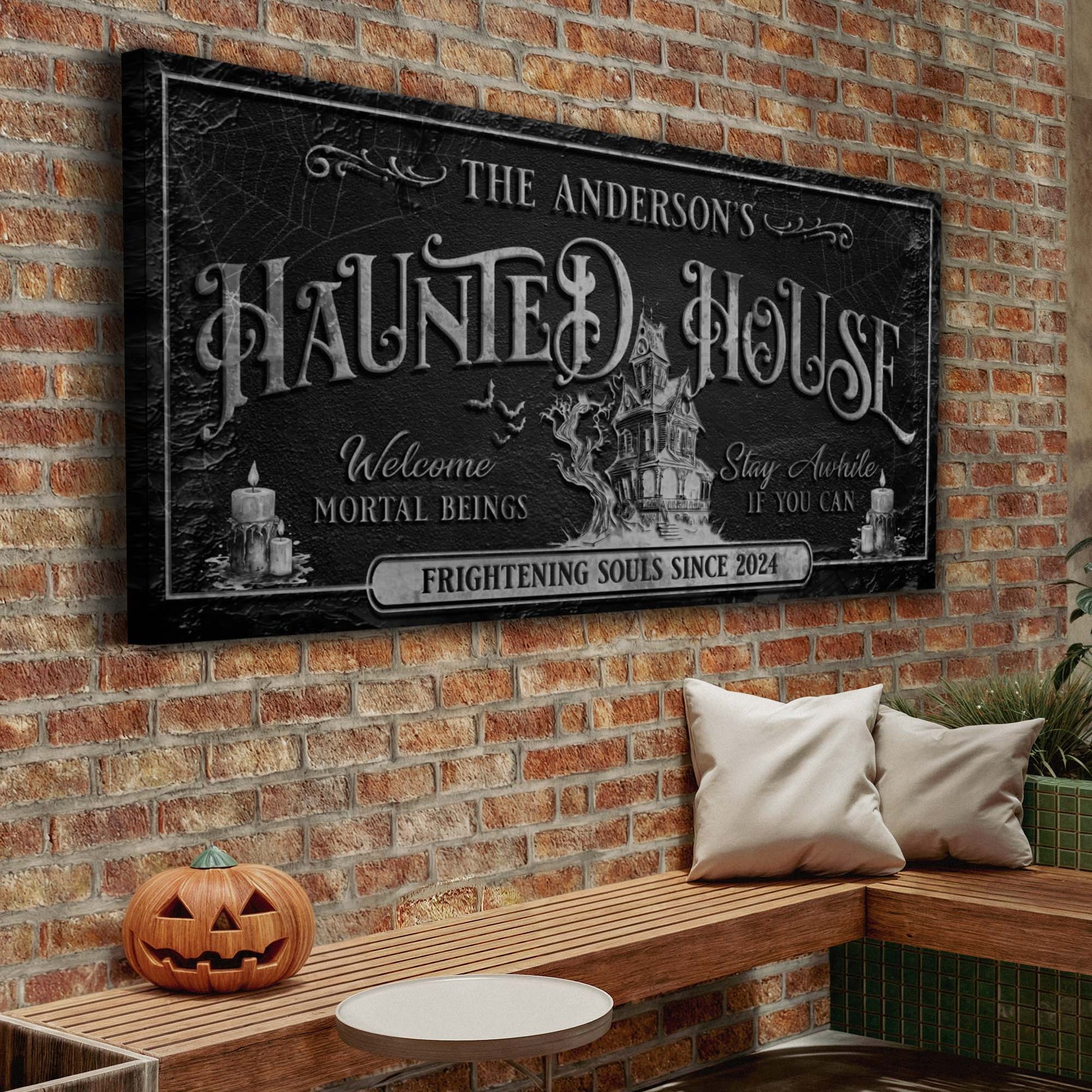 Personalized Haunted House Sign - Image by Tailored Canvases