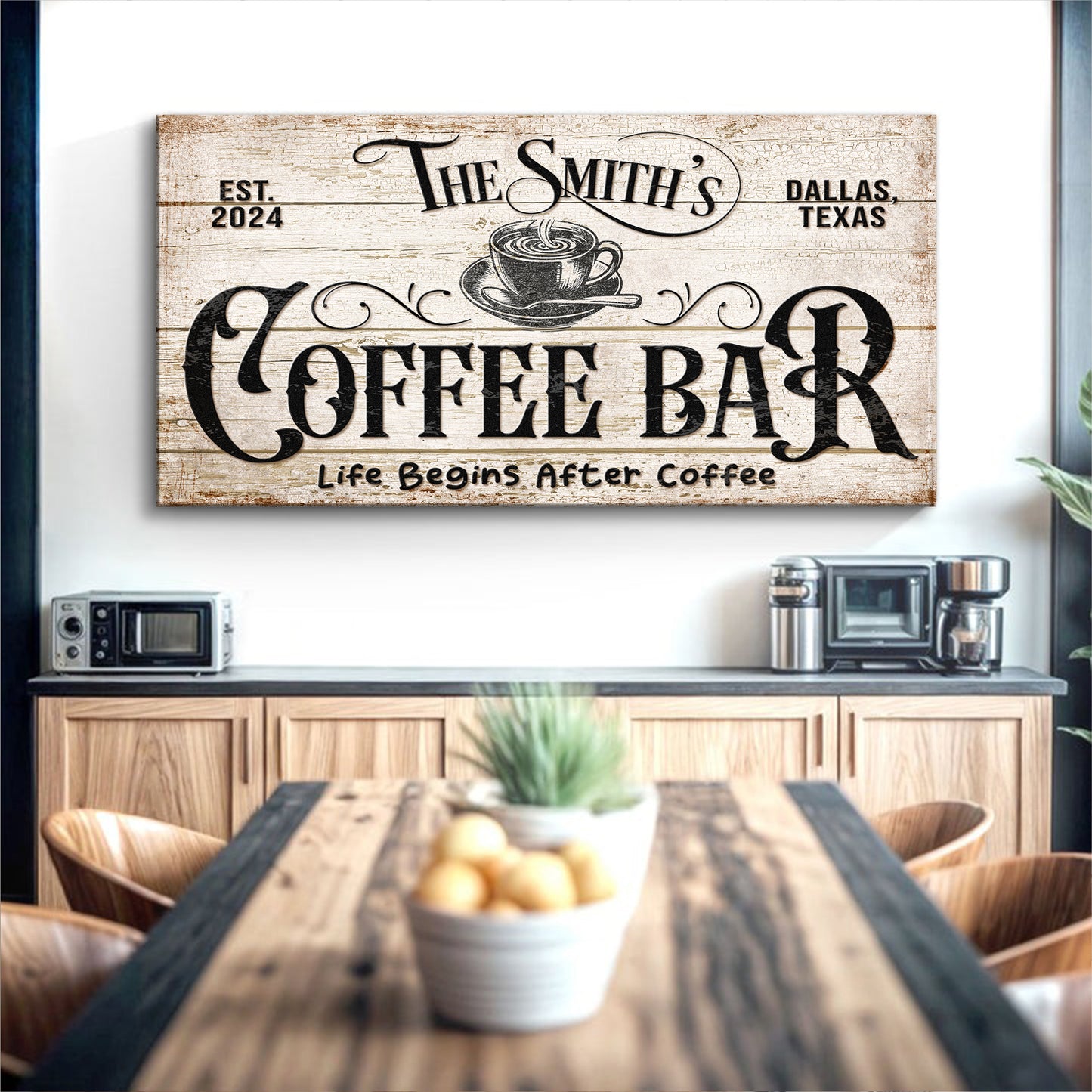 Personalized Coffee Bar Sign IV