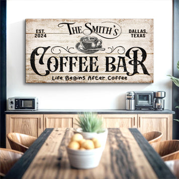 Personalized Coffee Bar Sign IV