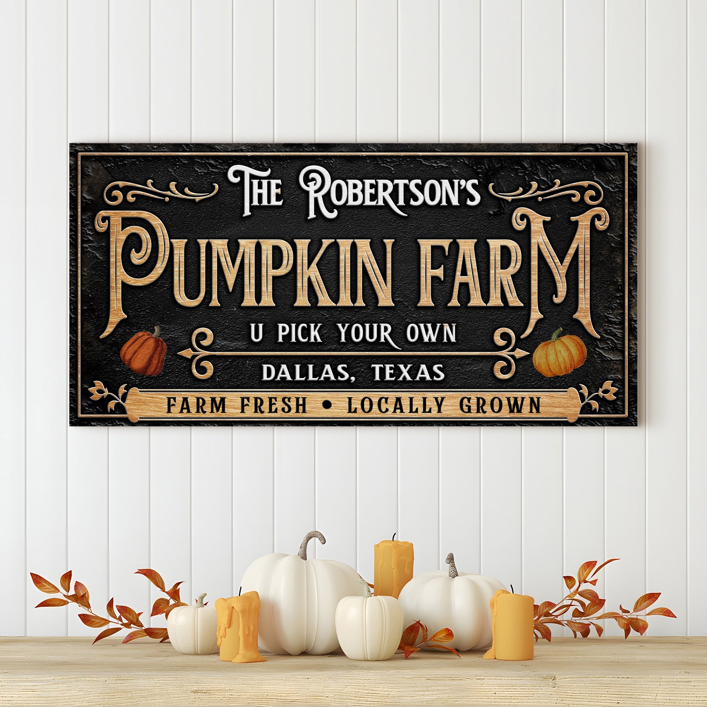 Personalized Pumpkin Farm Halloween Sign