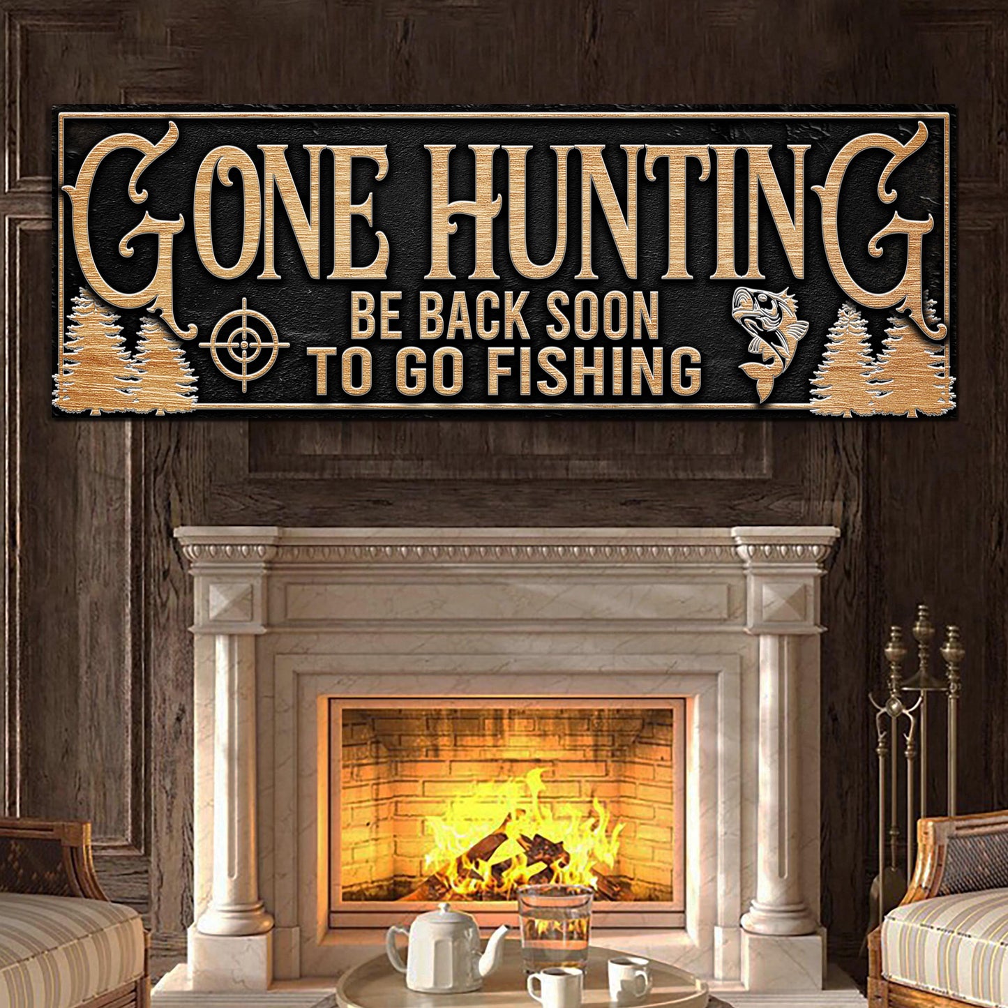 Gone Hunting Sign