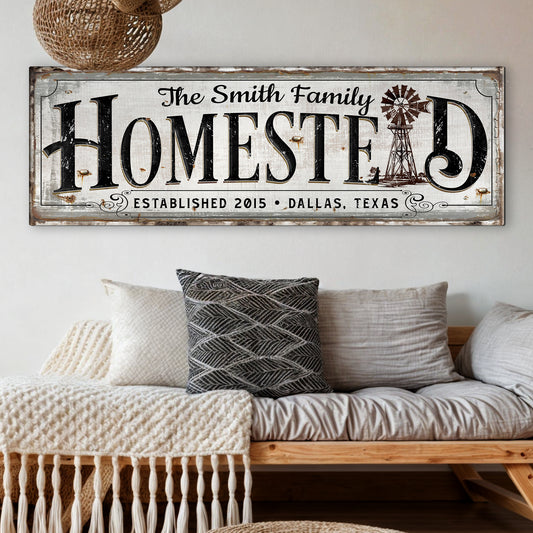 Vintage Rust Homestead Sign