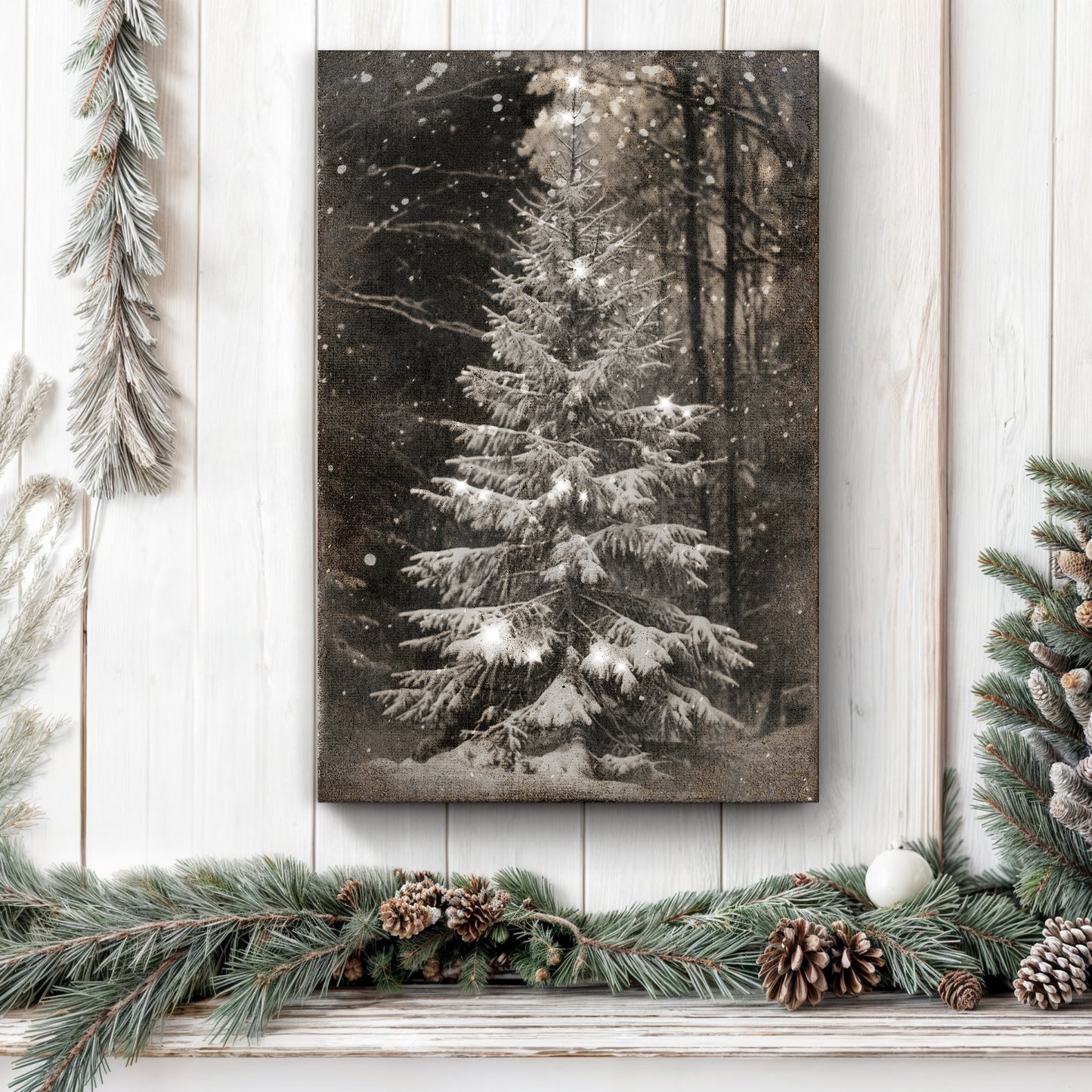 Vintage Christmas Tree Wall Art