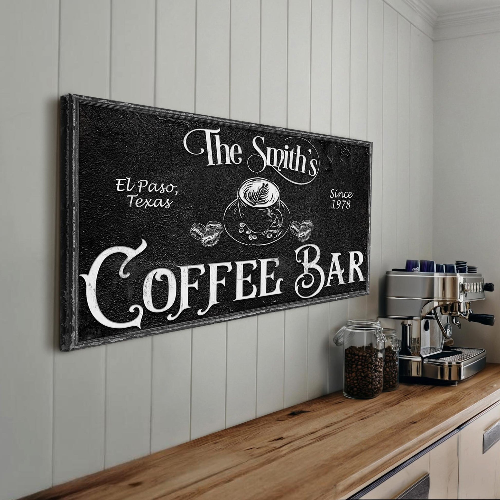 Personalized Coffee Bar Sign VI - Image by Tailored Canvases