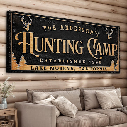 Personalized Family Hunting Camp Sign