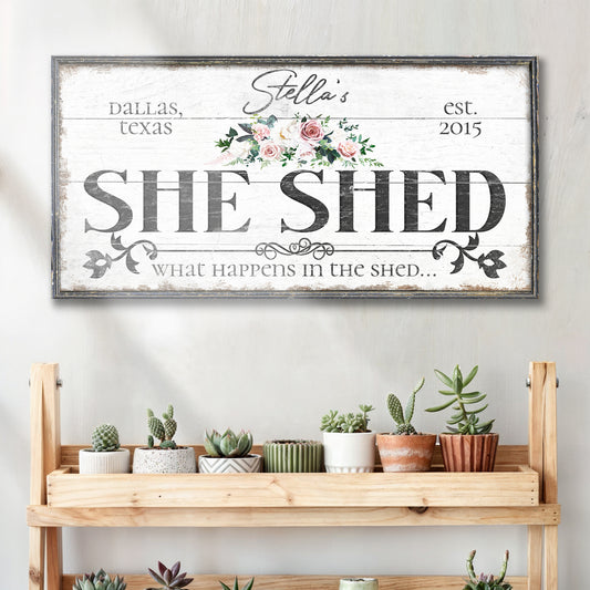 Personalized She Shed Sign VII