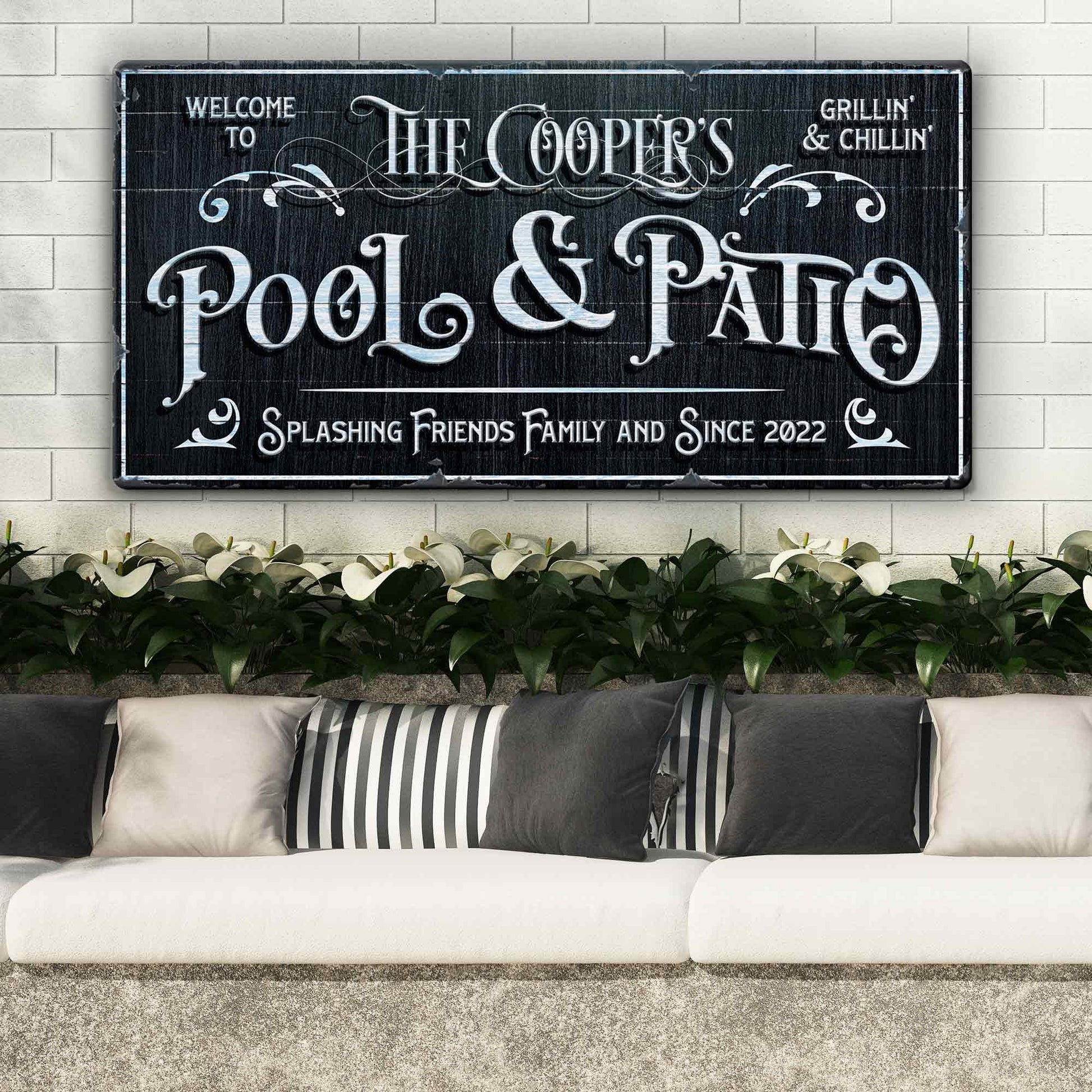 Personalized Pool & Patio Sign IV - Image by Tailored Canvases