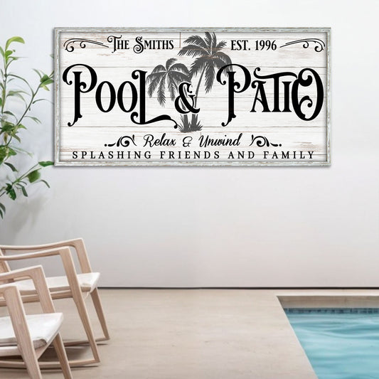 Personalized Pool & Patio Sign VI