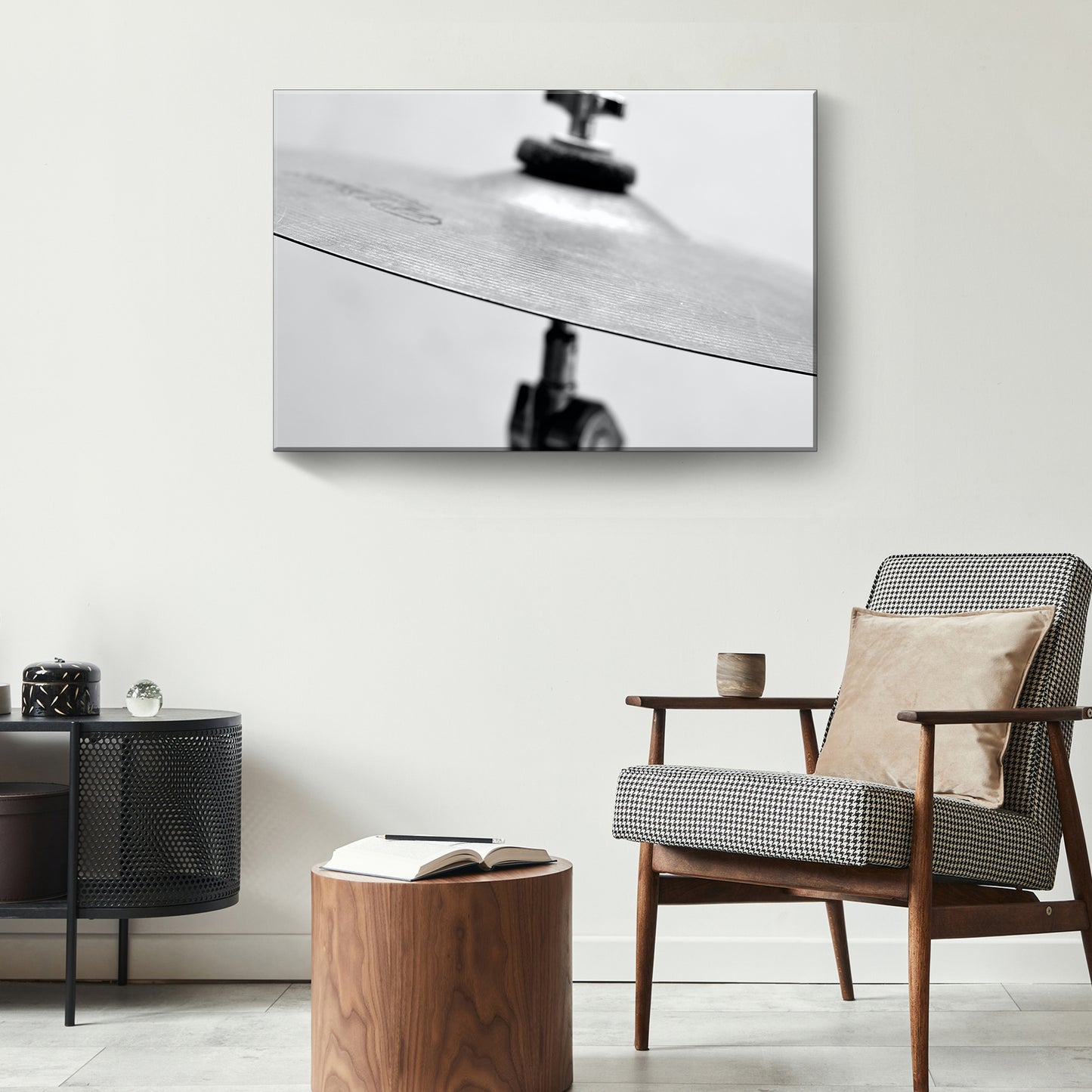 Cymbal Monochrome Canvas Wall Art Style 2 - Image by Tailored Canvases