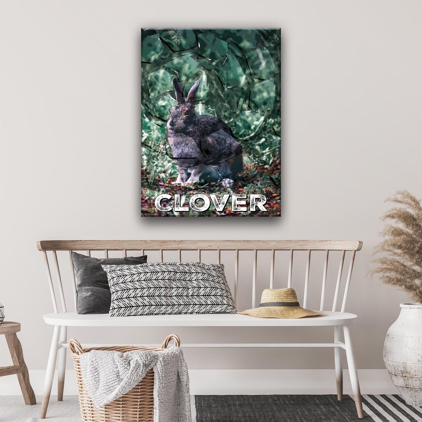 Rabbit Geometry Sign  Style 1 - Image by Tailored Canvases